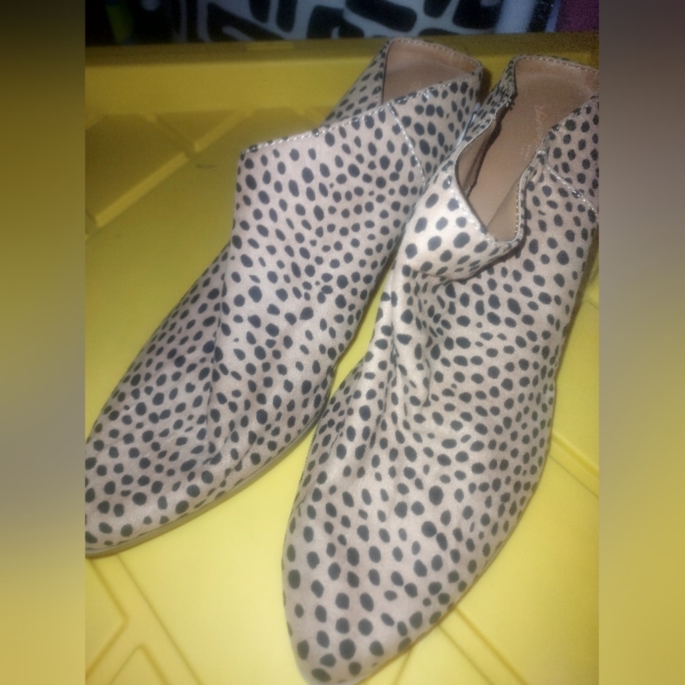 Leopard Print Low Heel Mules